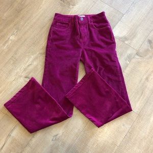 Current Elliot raspberry corduroy bell bottoms